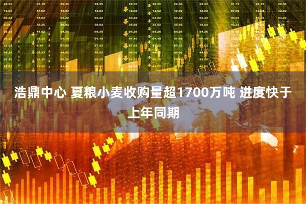 浩鼎中心 夏粮小麦收购量超1700万吨 进度快于上年同期